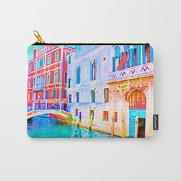 Secret Venice | Italy | Abstract Digital Painting Carry-All Pouch | Watercolor, Abstract, Digital Manipulation, Color, Venice, Purple, Pink, Red, Photo, Travel 