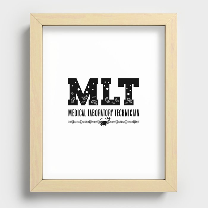 MLT Medical Laboratory Technician Science Lab Tech Recessed Framed Print