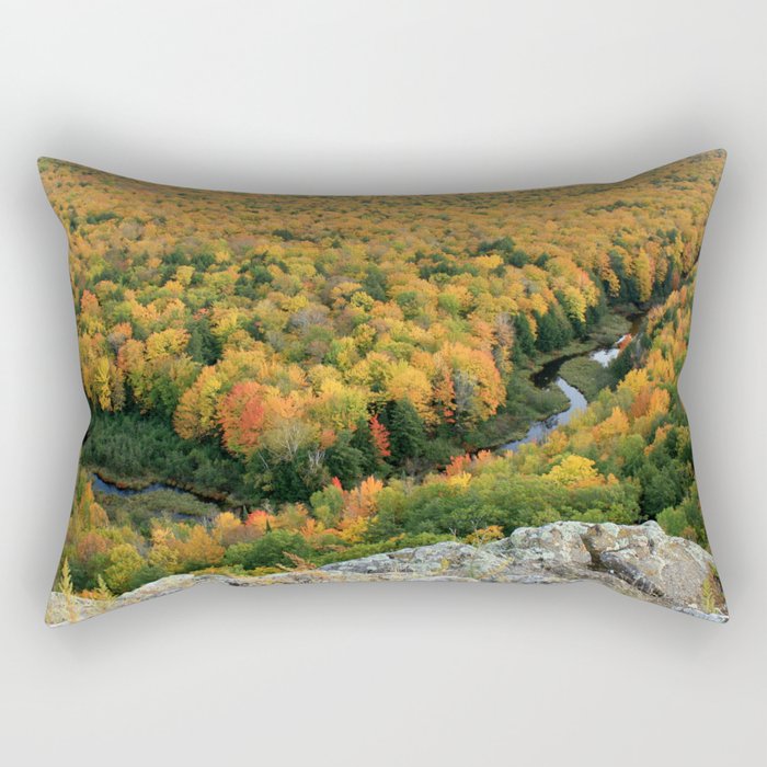 Autumn Colors at the Carp River Valley, Porcupine Mountains State Park, Upper Peninsula, MI Rectangular Pillow