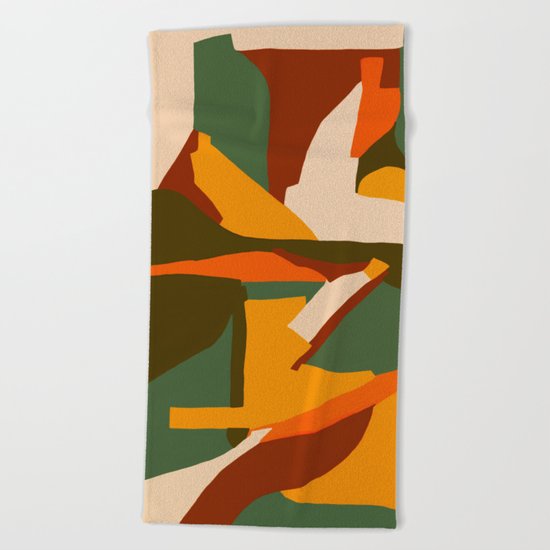 A New Way Of Seeing Abstract Landscape Beach Towel