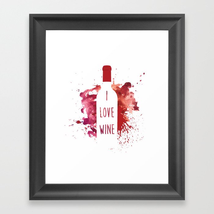 wine bottle Framed Art Print