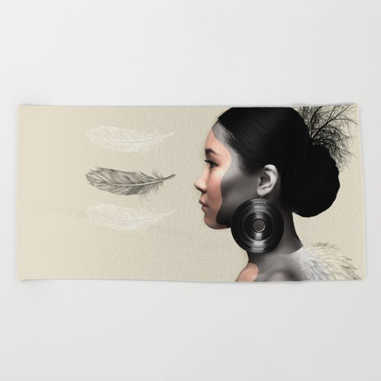 Fear of Falling Beach Towel
