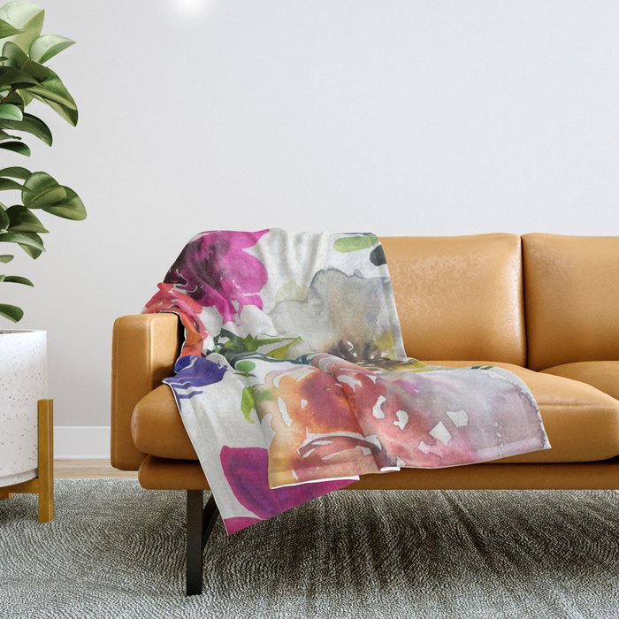 soft anemones N.o 7 Throw Blanket