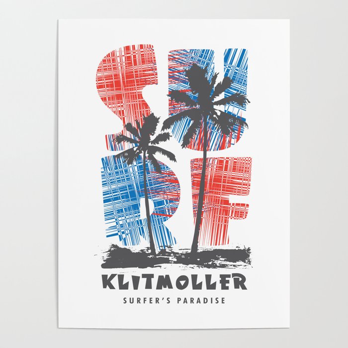 Klitmoller surf paradise Poster