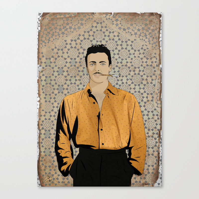 rushdi abaza canvas print by tameralahmarart