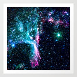 Starry Colorful Nebula Art Print
