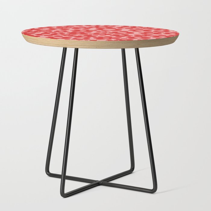 PINK AND RED RETRO FLOWERS Side Table