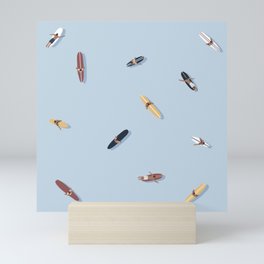 surfers pattern Mini Art Print