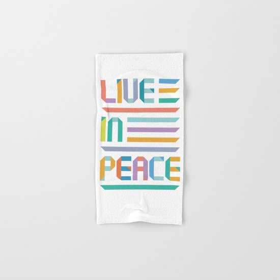 Live In Peace Hand & Bath Towel