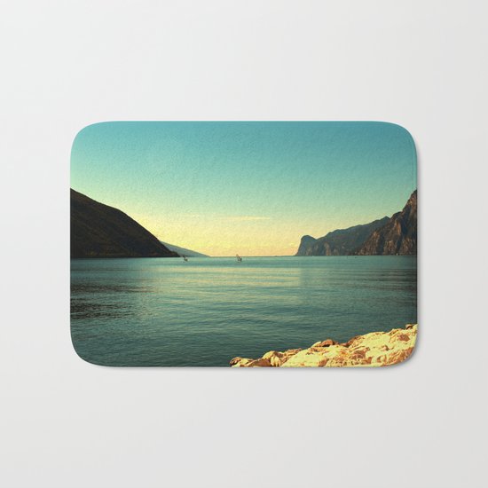 windsurfers in Italy Bath Mat