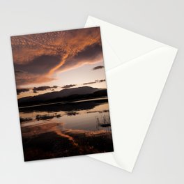 beautiful sunset reflection Stationery Cards