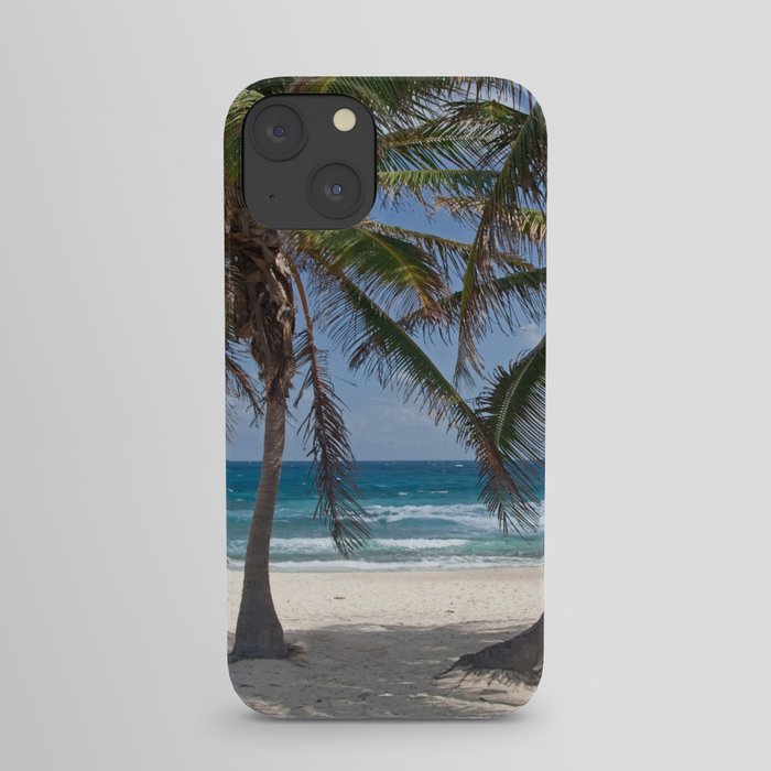 Serene Caribean Beach Scene iPhone Case