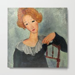 Amedeo Modigliani "Woman with Red Hair" (1917) Metal Print
