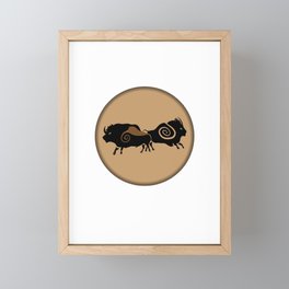 Lascaux Lords; Bison Framed Mini Art Print