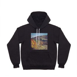 Colorful autumn forest hill Hoody