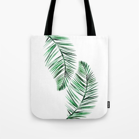 Tropical Exotic Palm Leaves on #Society6 Tote Bag