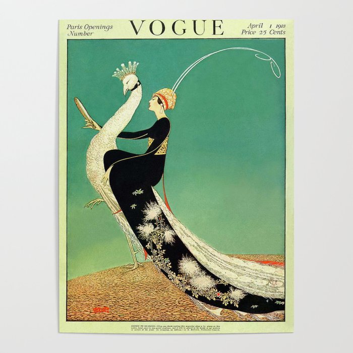 Vintage Magazine Cover - Peacock Poster