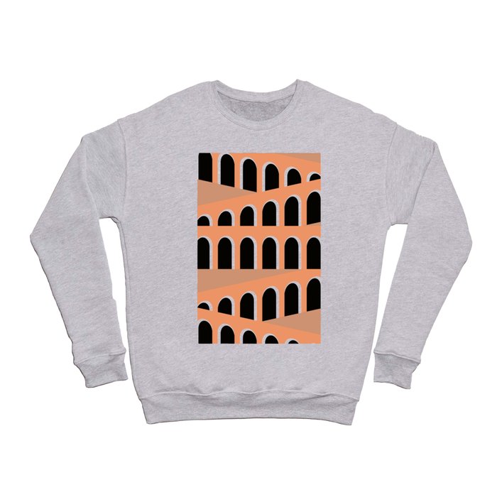 Bauhaus Arch Minimalist Muted Warm Colors Crewneck Sweatshirt