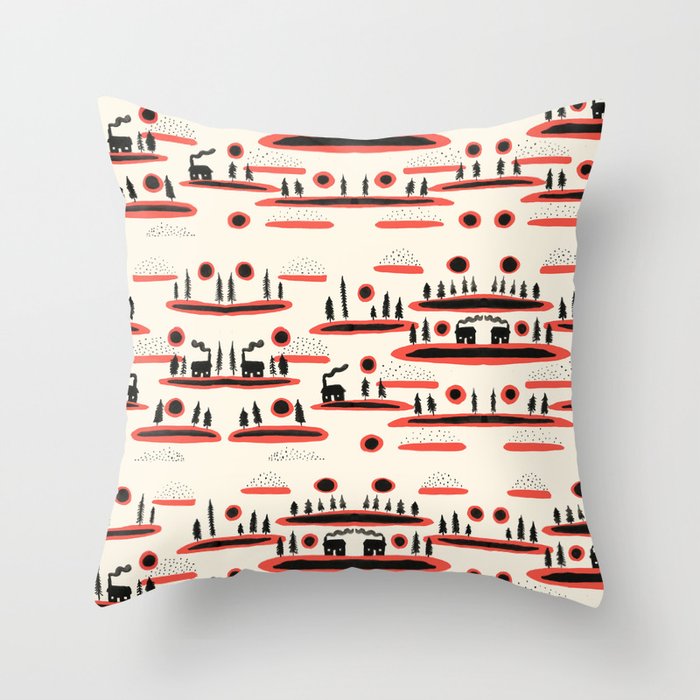 Woodland Cabin Throw Pillow By Amandalaurelatkins Society6