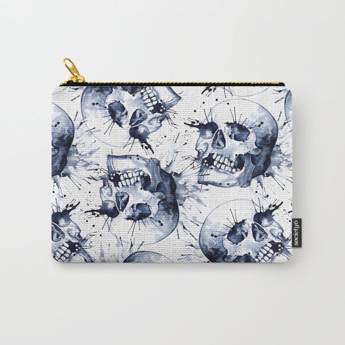Skull Pattern Carry-All Pouch by Sam Nagel | Society6