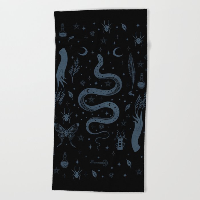 Mystical Collection-Black Beach Towel