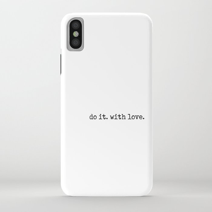 do i. with love. typewriter style iphone case