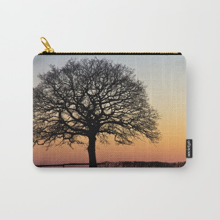 Lonely Tree Sunset Silhouette Carry-All Pouch
