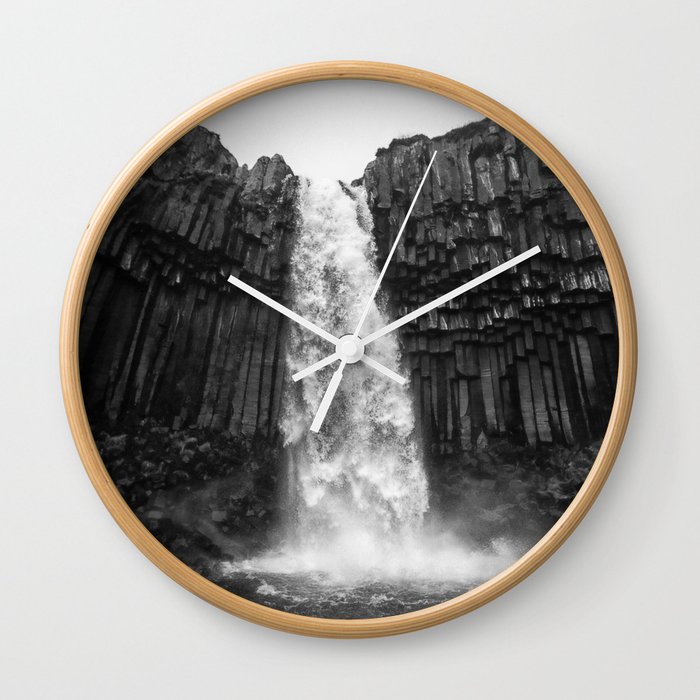 Svartifoss Waterfall Iceland Wall Clock