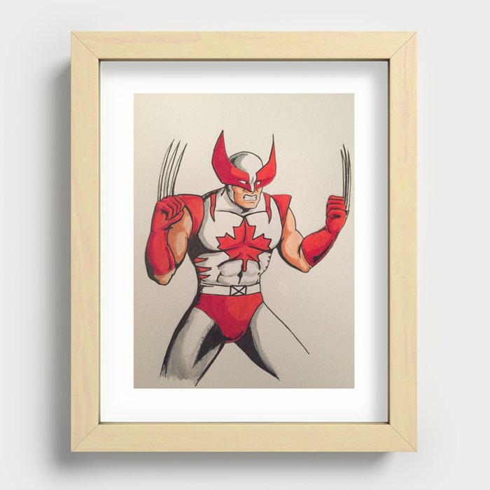 Canadian Super Hero Recessed Framed Print