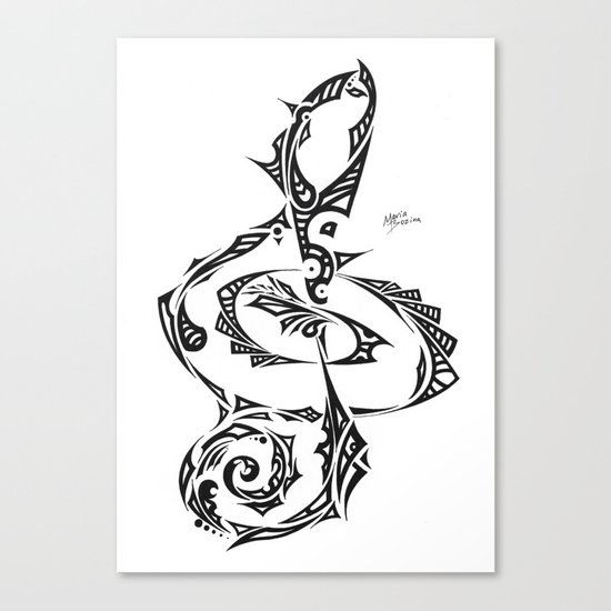 Treble Clef Canvas Print