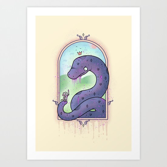 Knight of the cheese board Art Print