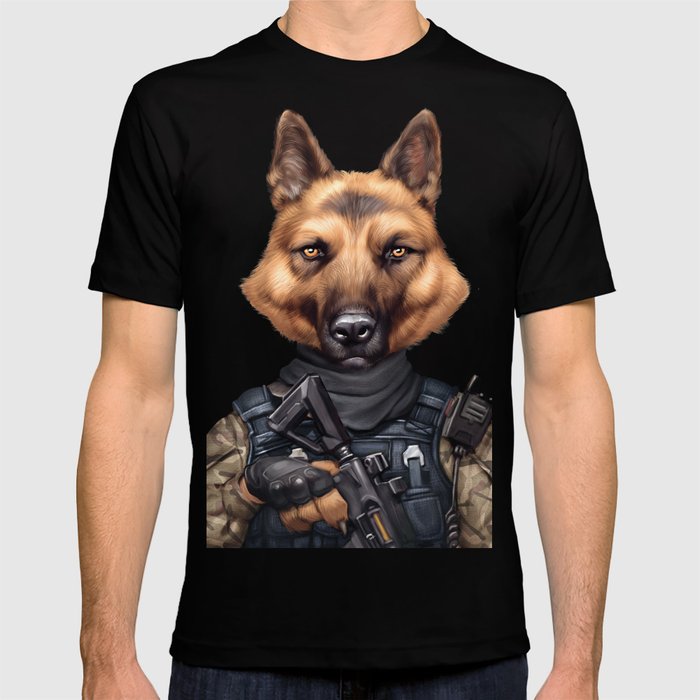 German Shepherd Dog Custom Unique Funny Unisex Tee Shirt