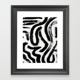 Black and White Abstract Pattern 1: A minimal black and white pattern by Alyssa Hamilton Art Framed Art Print