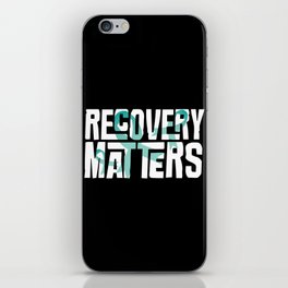 Recovery Matters Drug Alcohol Awareness Addiction Ribbon iPhone Skin