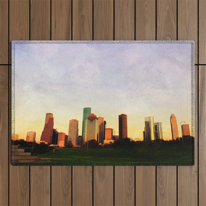 Houston Skyline Outdoor Rug