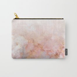 Beautiful Pink and Gold Ombre marble under snow Carry-All Pouch