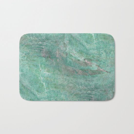 Mossy Woods Green Marble Bath Mat