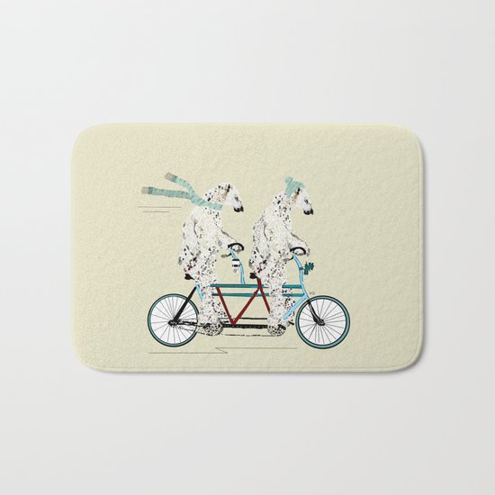 polar bears lets tandem Bath Mat