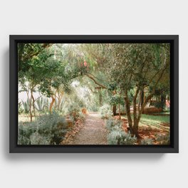 Botanical road through paradise | Morocco travel photography Framed Canvas