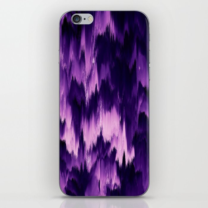 Modern Abstract Purple Lavender Coral Ombre Brushstrokes Ikat iPhone Skin