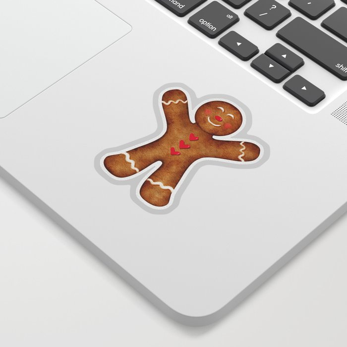 Cute Christmas Gingerbread Cookie Sticker