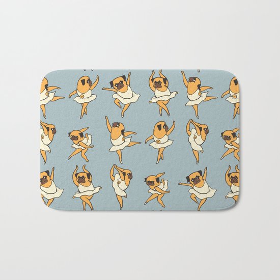 Ballet Pug Bath Mat