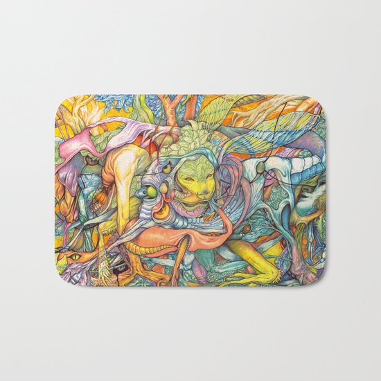 Compositions insect ( nightmare in summer ) Bath Mat