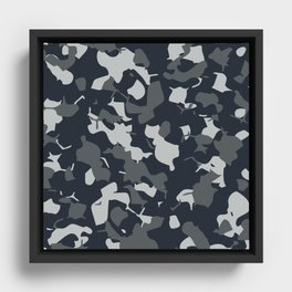 Abstract camouflage seamless pattern Framed Canvas