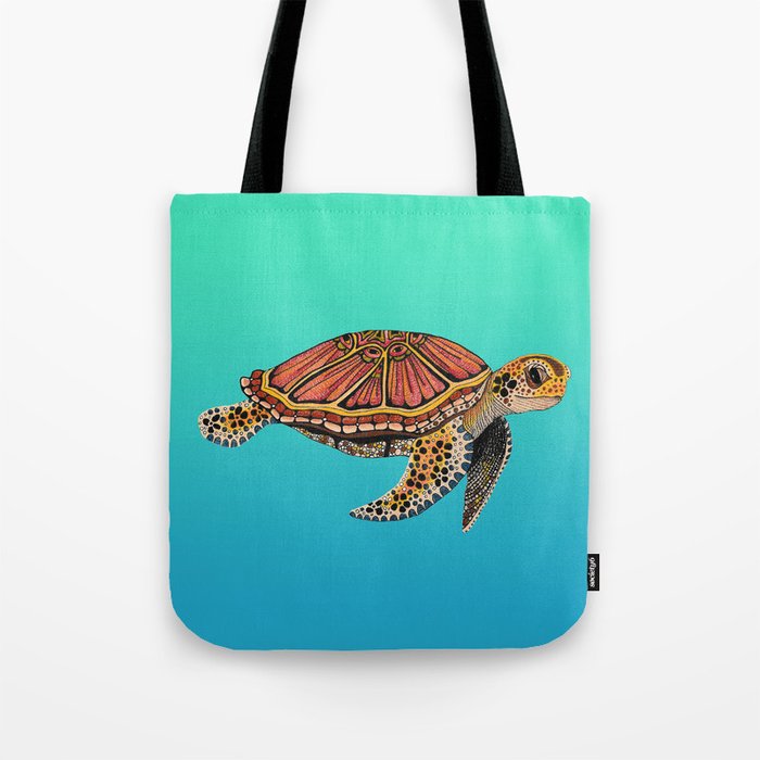 Sea Turtle Totem Tote Bag by Free Spirit Meg | Society6
