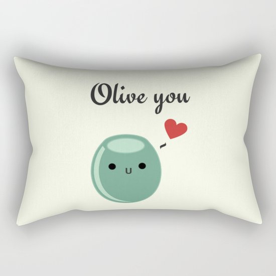 Olive You Rectangular Pillow
