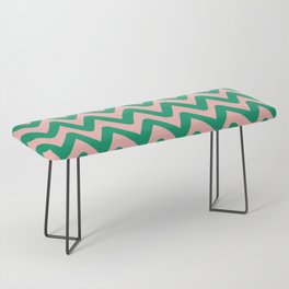 Groovy Pink Green Lines  Bench
