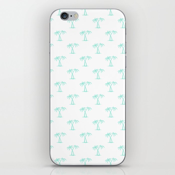 Seafoam Palm Trees Pattern iPhone Skin