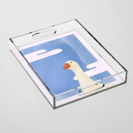 a romantic duck Acrylic Tray