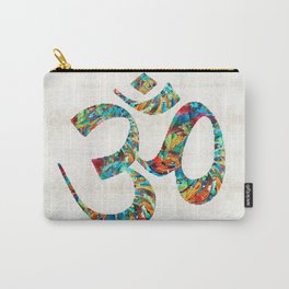 Colorful Om Symbol - Sharon Cummings Carry-All Pouch | Rainbow, Colorful, Abstract, Peace, Meditation, Unitarian, Painting, Zen, Om, Soothing 